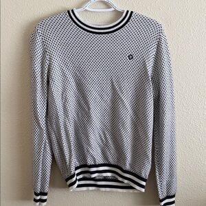 Chase bank unisex Black and White Crewneck Sweater